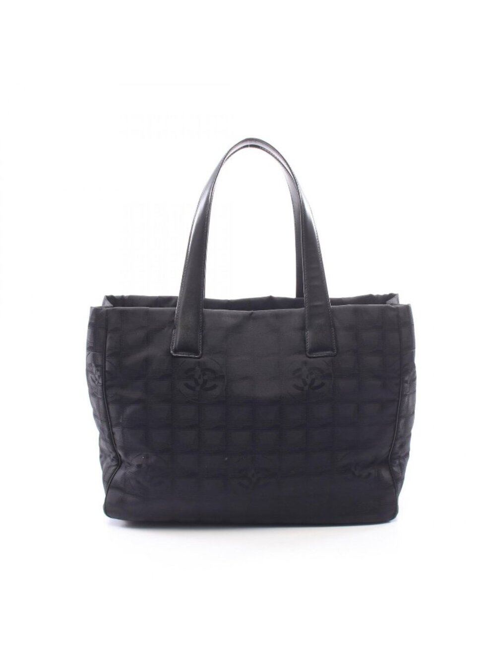 Chanel Tote Bag New Travel Line MM Black Leather MM